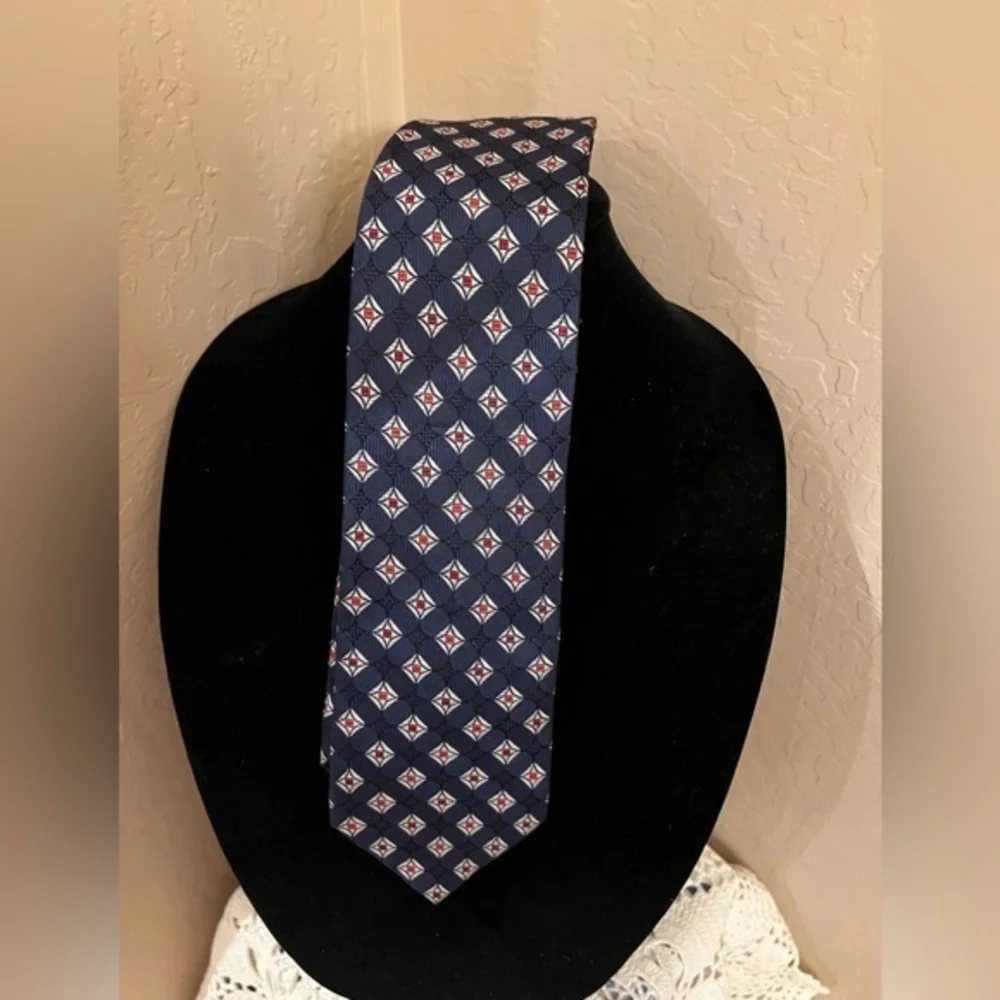 Jos A Banks Blue and Red Executive Silk Tie